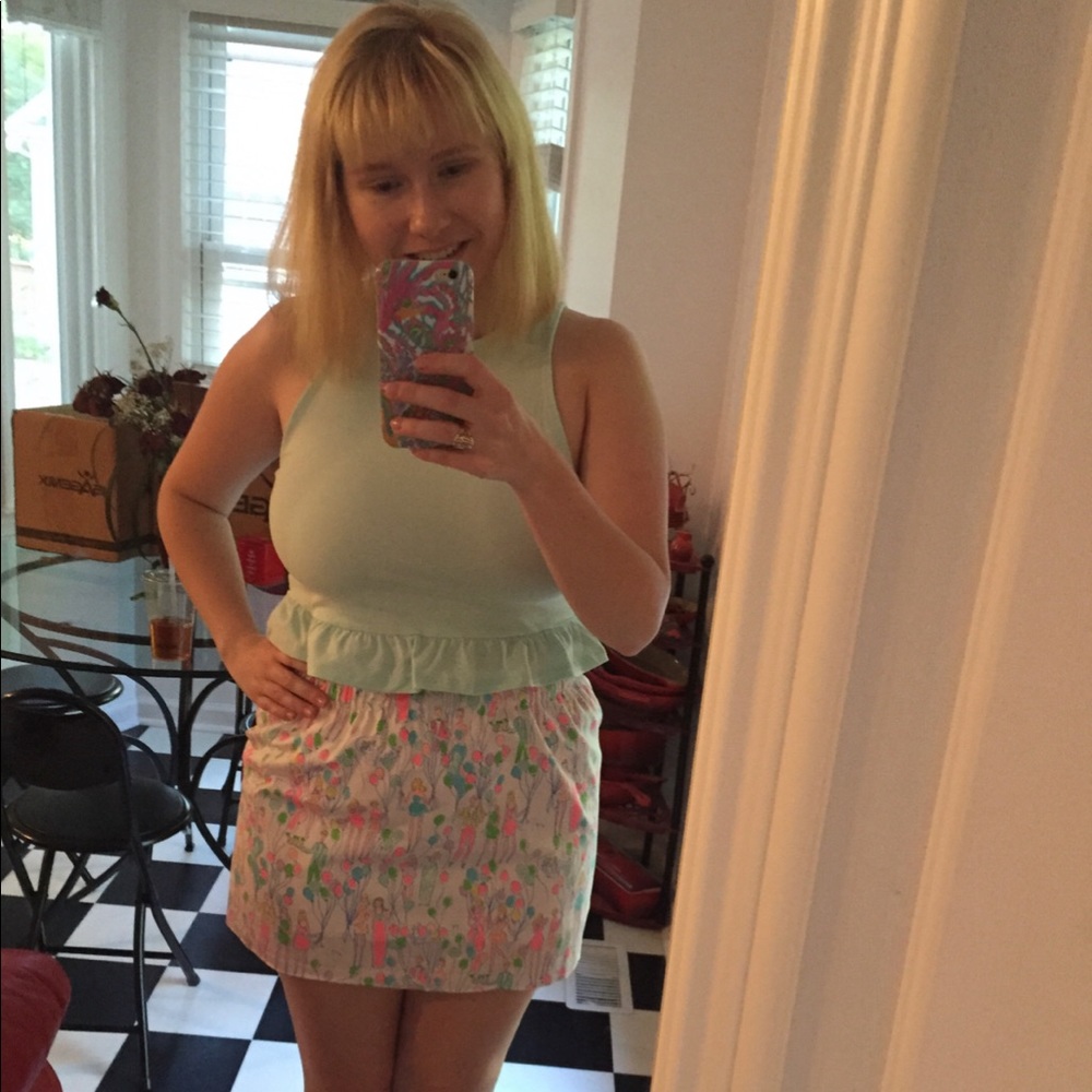 Handmade skirt in Pop fabric